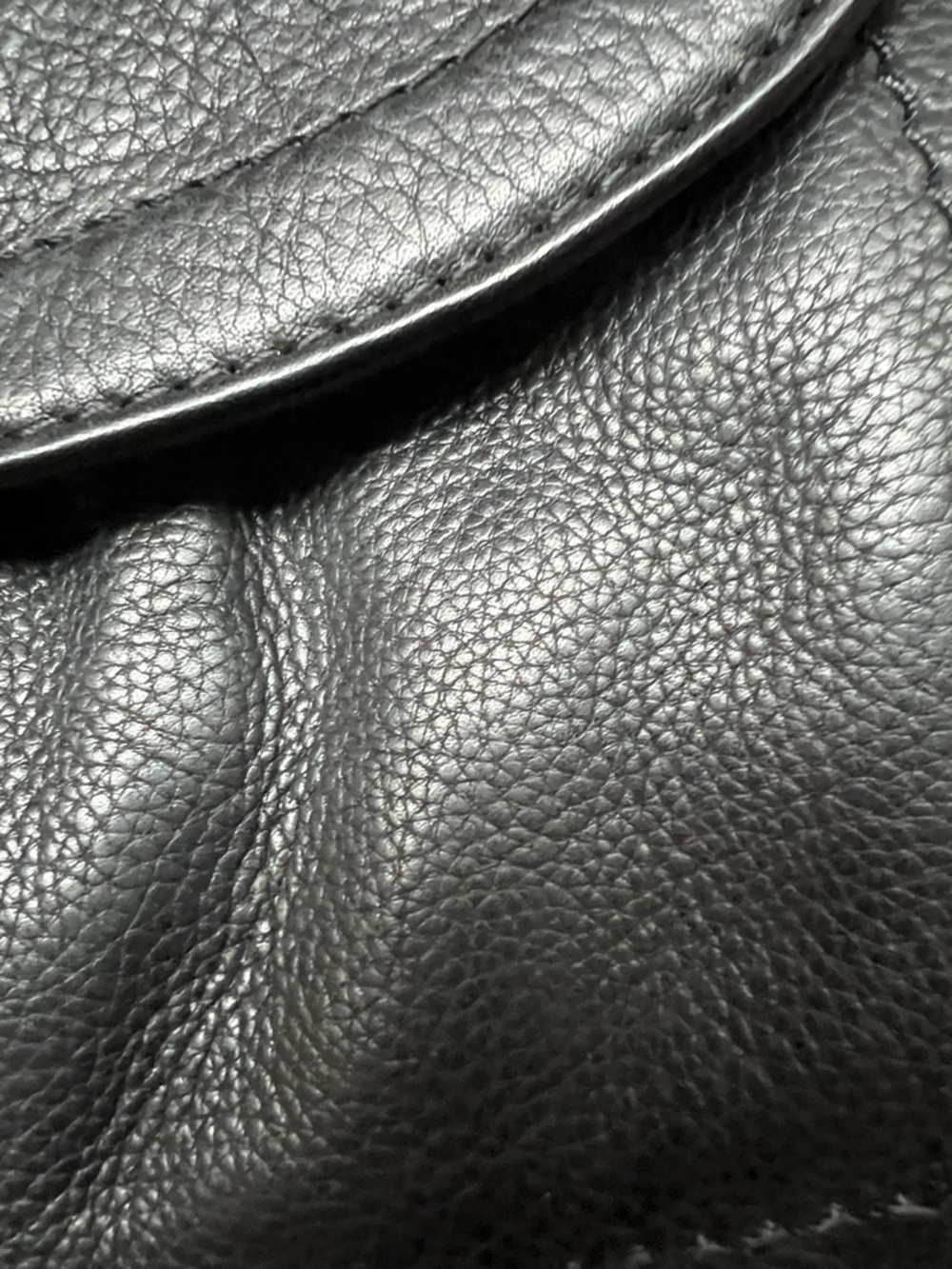 American Leather Co Black Leather Crossbody with Striped Canvas Strap - Picture 4 of 15
